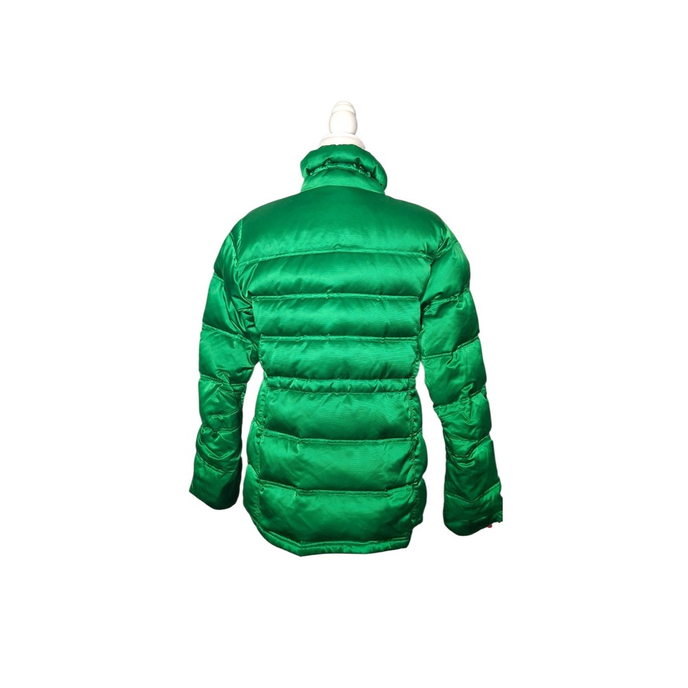 Obermeyer Clarendon Green Satin Puffer Ski Jacket 100% Goose Down Size 10 *READ - Picture 2 of 16